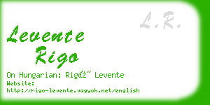 levente rigo business card